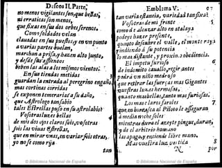 DeCeas1LParte;
IJ~ mmo~ vigilantes/~n,gue b~lJaJ;
~ e,,"'allcas(onmenos,
fue¡¡xas Infla dos. Ol'besfirenQSe-.
Com?foldados 'Velan '
tlaua1aJ en/114¡11ef/os" en fJnpunt'
avarIaspartel.bullan, . _.'
m¡Jr~han aprija,yhazm 41to Junto"
,Jefileffl4'aJli~nt()s ' C
¡'Iben las alásJI losmi/mos'VitntO/~, ".
,EnfU4tiendas metirJas " . 3
!.U4rdlln la entrAdaalperegrino II1ga1io,
mas cortinas corridas
I fe exponen teme1'ariafilfu (¡.1,ño~
f 'lite ..Ajlrologo tanfibio
'1 tales EFireJlaspufiúnfo4frolabio?'
Vofotrailu'UJ bellas 4
i de mhdoJ ojOJ claroJfoiJ,'Vofotras,
, ¡oh ¡tJl viuasf!jlreO.lJ"
gue en-mirar fJlIaJ~en'VlZriarfo¡1 otrA!, j'
:; yo nofe comB rtiA '
, tan
..J
© Biblioteca Nacional de España
.Embbma V~ , Q7
t;ln v,n'ia.efiamj(l) varieda.dt4fl.jixill·
V0fotrtHde mífrmte . ", :5,
romo rJ e,¡Jlcsu1'alto en atalay-!
pode)'s haur preflnte, '.' '., '.
qumlto difcltb.reel ",,"~/e~ et'm01fteraJl'
"';ndiendo áfo poten"$, ;'. .
fo n1.u,8if1a.nte)y,proxin.30lMdl61wa.
Elimpetufurtofo. ' 6
de indomito étfU(lllo.;regl".antn
p~drd vn niño medrojo . .
que re,#r41' IItJfil~rfas mas o.~gal!Jtes
'.'{J.tIt(irtJs h/%4S he.r11)uftth;· .' ,
qUolnt() m~be//~I.:;.tantf) m~fut'tvjas. :
LOHrJ:U darosfür()le.s, 7.
~qt.I~;6,fJb.Otlt¡cJC.1 al P#otQ!e 4feg~ríJ~;
dmedia mchefoler . .
mimtp~'Mt-ra,.eI ~ze:yt.ep¡ngue"d~f'''I1.,;.
:y. de el arbitrio hnwdllo
las apagthY.rn.úmd.e lib,re.mll/1o.
)tI¡U vuefira tu::. '{;l81 trda
. '1( - por
© Biblioteca Nacional de España
 