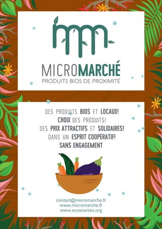 Affiche - Micromarchés ECOS