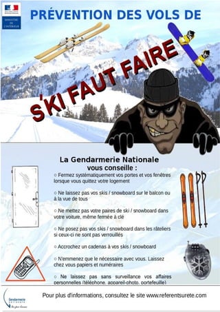 Campagne de prévention des vols de ski