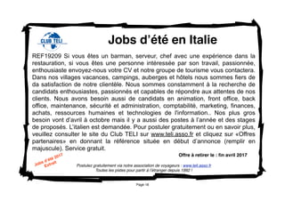 Affichettes Offres D Emploi Pour L Etranger Janvier 2017