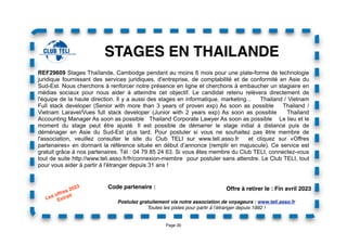 Page 30
Code partenaire :
Postulez gratuitement via notre association de voyageurs : www.teli.asso.fr
Toutes les pistes po...