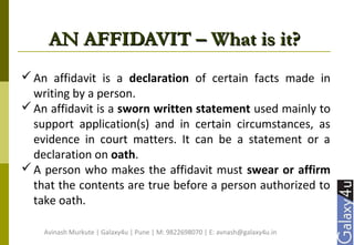 Affidavit Simplified