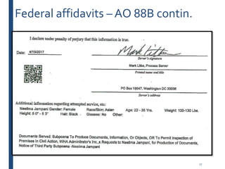 Creating Bulletproof Affidavits | PPTX