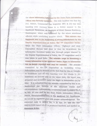 -.he above ir:fonnatian iu.--eg**re L,y: ihe Siate Pubic Inlcrmaliorr
                                                               --:"i-"':
                                Cificer l'las fac',-rla1ly inco#' ,r. The oniy iacident vas thai Sil.
                                               '
                                                         " ----.";:i''                            -)
                                P-C- Rcbert, CorlrmerctaJi.{1a-x Inspector {WC & LTi ivas seen
                                halding o-./ei .*ir"rr.ir'iilt"*                             j:: a       foLd.ed              malner to Sr,
                                Salthosh Narayanan, arr. €i,npioiree of Hoiei Kanocs Resiciency,
                          -
                              "":G;r.rv-ayoorj' whicti toa*.:..i. Ased-,tiy. ilre"above inentione{i




                               thb'D...g
                                           ,t.
                                                 fylsnp.                u51ai*itof poiic€,'the 7tr':rCsFJrident axd                      it




                              --rri{circ,atioi1, ma;l.bg,,becAu5E      faci that iii,..:r.?y-.,-:i-:.1::j-ryi.::...-,,-,. -
                                                                                   he w-as on h-ansfe;
                                                                                    oi t.I:e
                                 .:-. .: .'... -., ..;- -' J: , .. -.,-.:: ..: ,1..i.--::.*-.:.:-;--..-:-;:.
                '..1:..,,::r.{iit:=J{Gt Cdg..'et:i..,5e..,*aS nAnrii*g     .C-vei
                                                                                   tA*,.iaiAJ t*' his',,,
               .'.:1,:,..:':,',,.:s'*bE€SSOE an 24;9.S9. a-rtdr-oti-th;,,s;; r". rTZto. ltso rennri' xr**                                      ,




.'.-'-'.--..-...'..:-.''-':..''.'..::1..',:J.-l-.....l:.l:-]T.,:.:::--:1:.i*
                                 r _ . i,
                                          .. .; _..., : ii,j ,:..,r. -
                                                                       _,.j,__                          ..-. -:.:.._.



      i          .   --   -- circumsEanb-es=-Subseqrrentiyrq cof-r"eete*
           .                    .  . .., ..       ,1.
                                                               :.. ,.                                          re       olv
                                                                                 ---.
                                 -i"                                                       -;'-
                                                                                                                                              .' '
                                                                  l*=;,'....g..- - , .
                 - - =VACe,..fhin;yan-qp.+=#-!f            '
                                                                                    !o _BS_gppgggA,-Fri. Sasicitrarqn                     '
                                                                                                                                                     ,
                                                                                                                                                         '
 