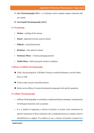 Affinity chromatography | PDF