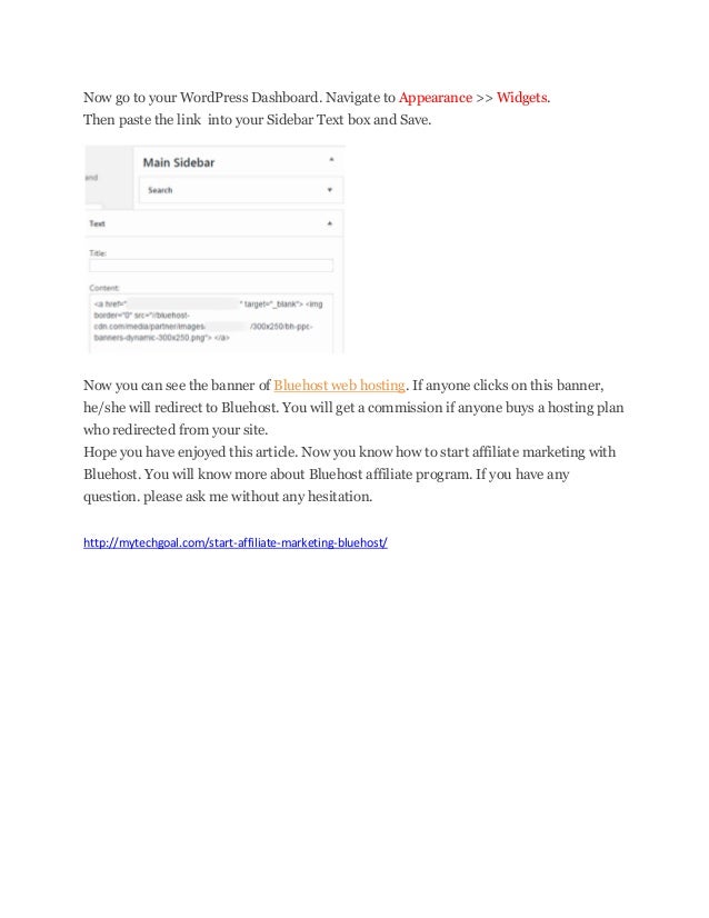 Affiliate Marketing Bluehost
