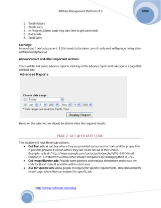 Affiliate Management Platform | PDF