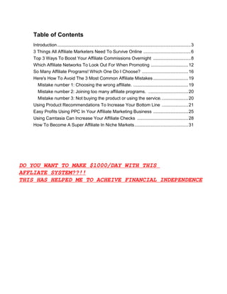 Affiliate marketing a_to_z secrets