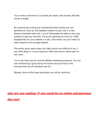 Affiliate marketing a_to_z secrets