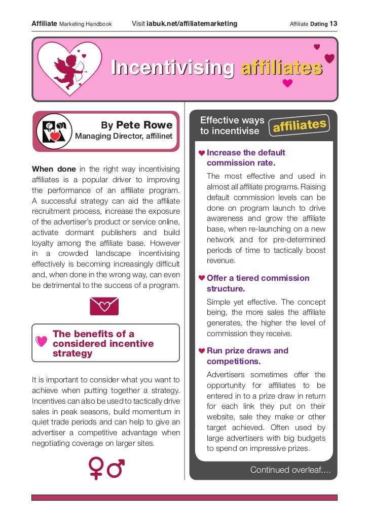 Affiliate marketing dating offers