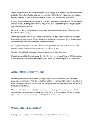Affiliate marketing master plan | PDF | Marketing and Advertising ...