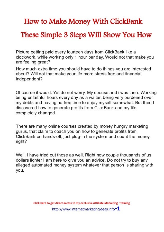 Affiliate Secrets How To Make Money From Clickbank Fast Easy And - how to make money