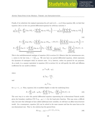 Affine Term-Structure Models Theory And Implementation | PDF