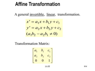 affine transformation for computer graphics | PPT