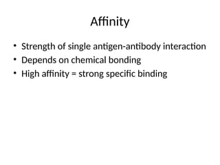 Diagnostic Importance of Affinity and Avidity Testing in Immunology | PPTX