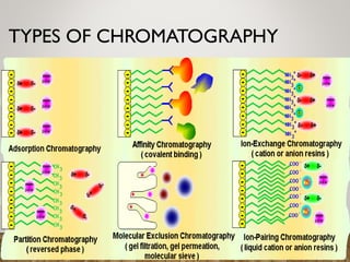 TYPES OF CHROMATOGRAPHY
 
