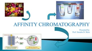 AFFINITY CHROMATOGRAPHY
Presented by:
Prof. Jitendra D. More
 