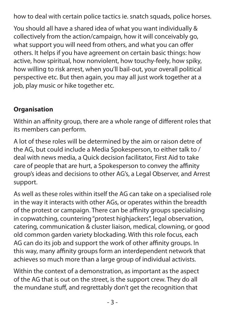 affinity groups affinity groups