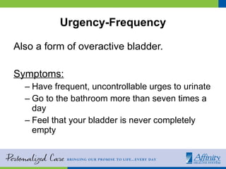 Taking Control of Urinary Incontinence | PPT