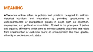 Comprehensive Overview of Affirmative Action Policies and Global ...