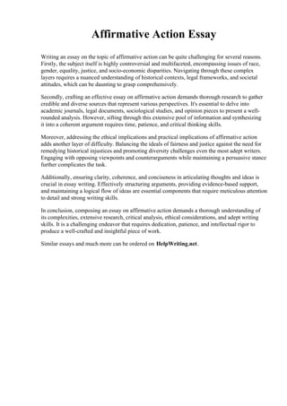 Editorial: The Complexities Of Affirmative Action: A Balanced Look At Its Pitfalls - x646ci7