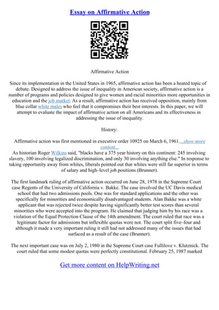 The Untold Story Of Affirmative Action: An Editorial Revealing The Truth - 7kdz2lh