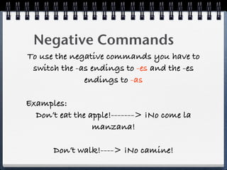 Affirmative and negative commands