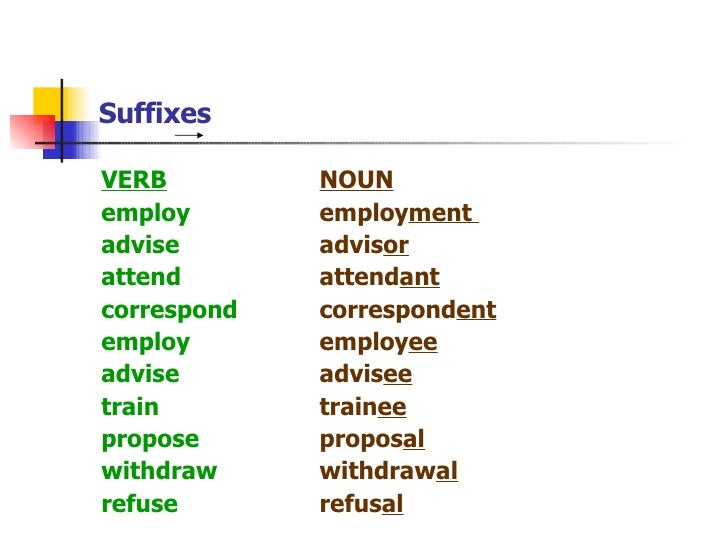 Affixes