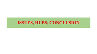 ISSUES, HUBS, CONCLUSION
 