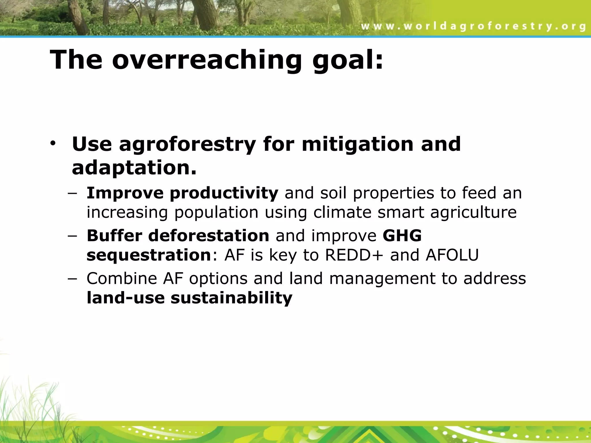 Agroforestry for food security and climate resilience | PPT