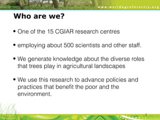 Agroforestry for food security and climate resilience | PPT