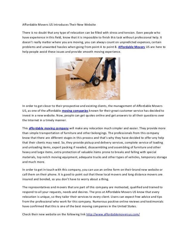 Affordable movers us february 11