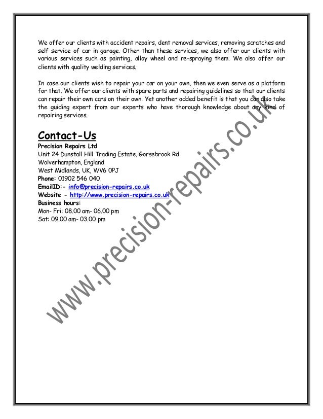 Affordable And Diy Car Repair Services Precision Repairs Ltd