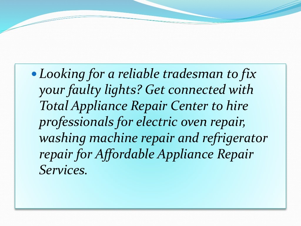 Affordable appliance repair services sydney