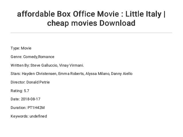 Affordable Box Office Movie Little Italy Cheap Movies Download Affordable Box Office Movie Little Italy Cheap Movies Download