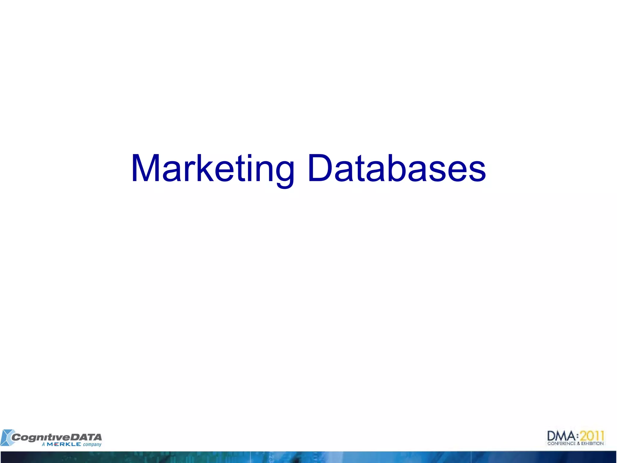 Marketing Databases 