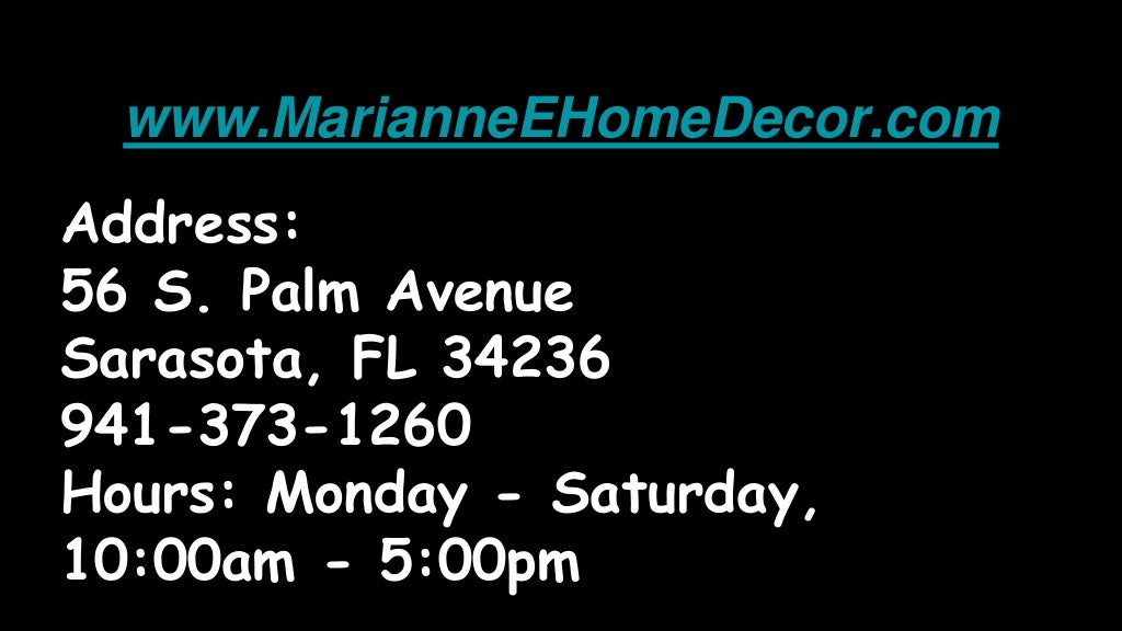 Affordable Elegant Home Decor In Downtown Sarasota