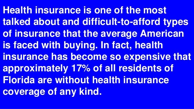 Affordable Health Insurance In Florida