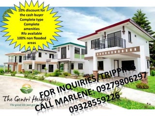 10% discount for
  the cash buyer
  Complete type
    Complete
    amenities
   Rfo available
100% non flooded
       areas
 