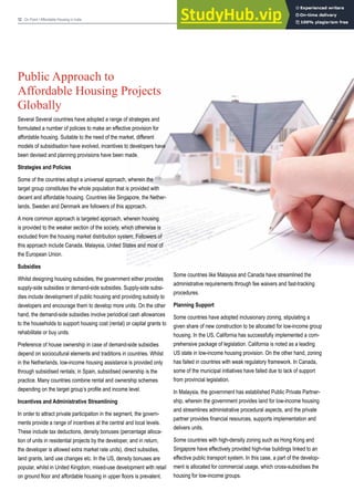 Affordable Housing In India | PDF