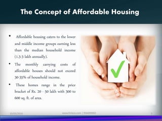 Affordable Housing - & its future in India | PPTX
