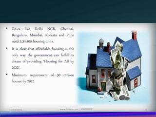 Affordable Housing - & its future in India | PPTX