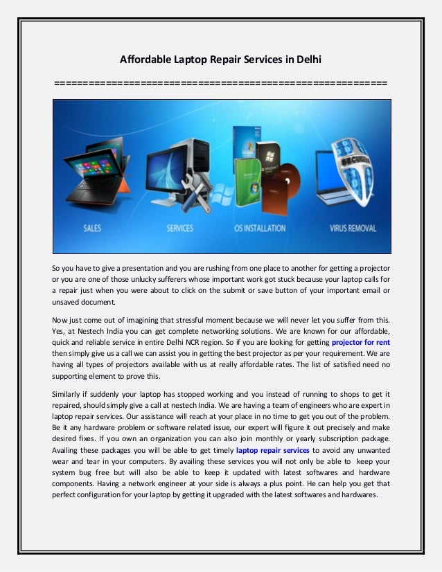 Affordable laptop repair services in delhi