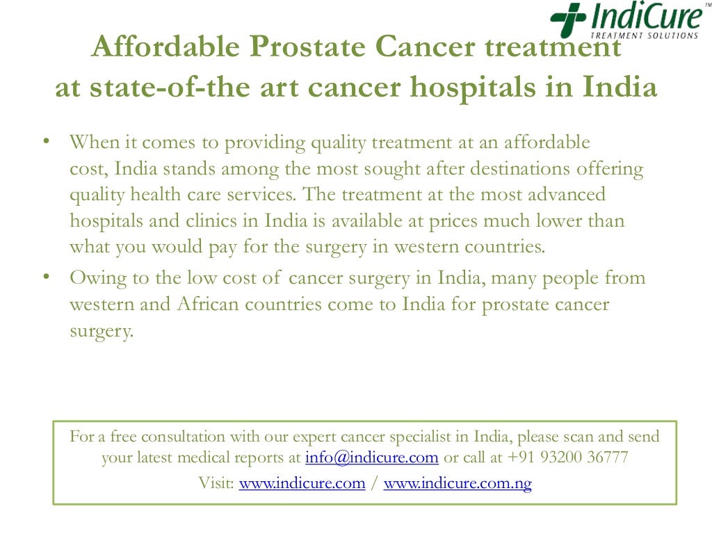 Affordable Prostate Cancer Treatment at Best Cancer