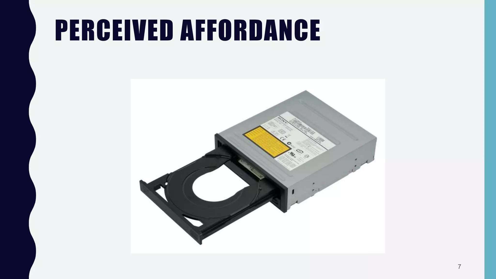 PERCEIVED AFFORDANCE
7
 