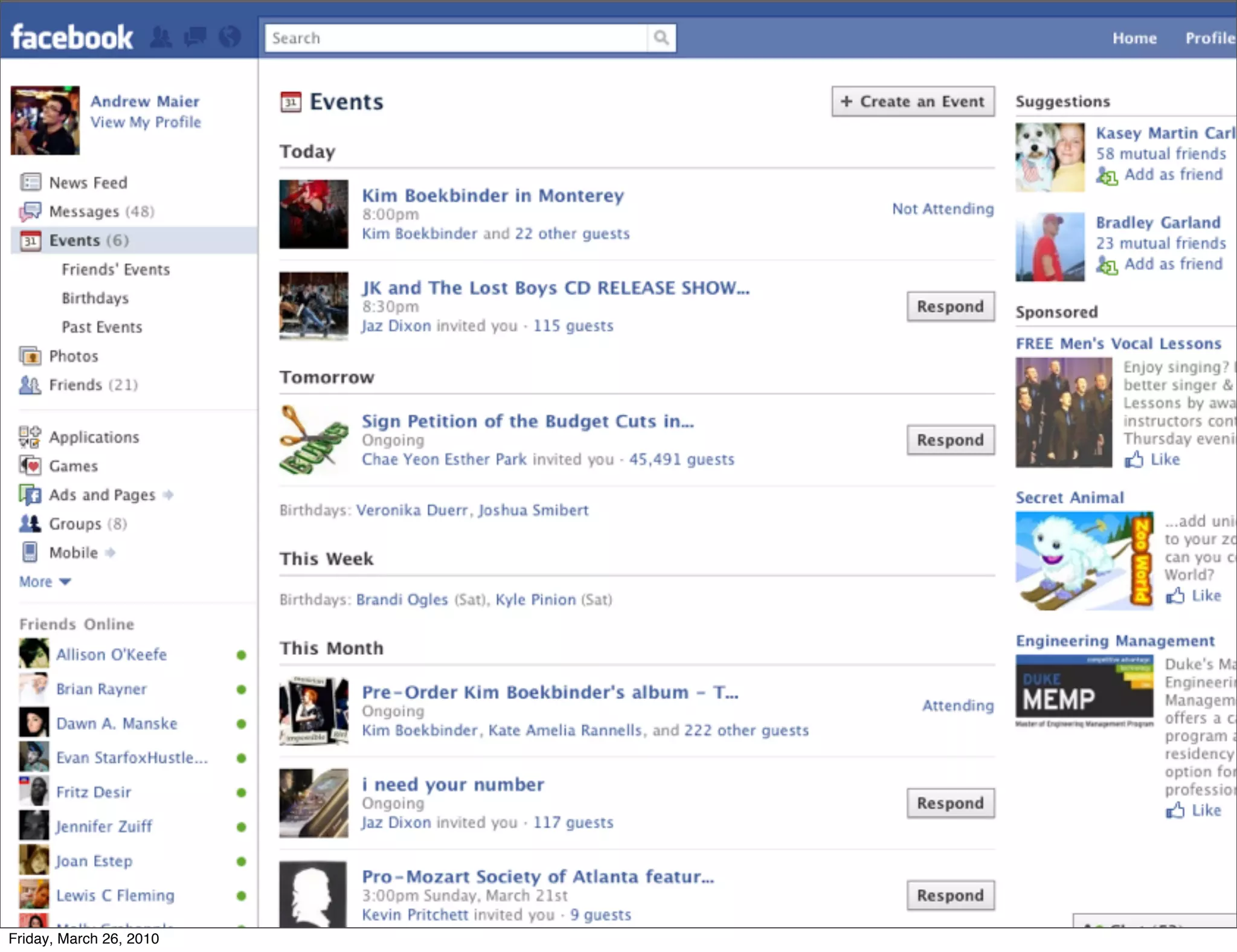 Friday, March 26, 2010
 