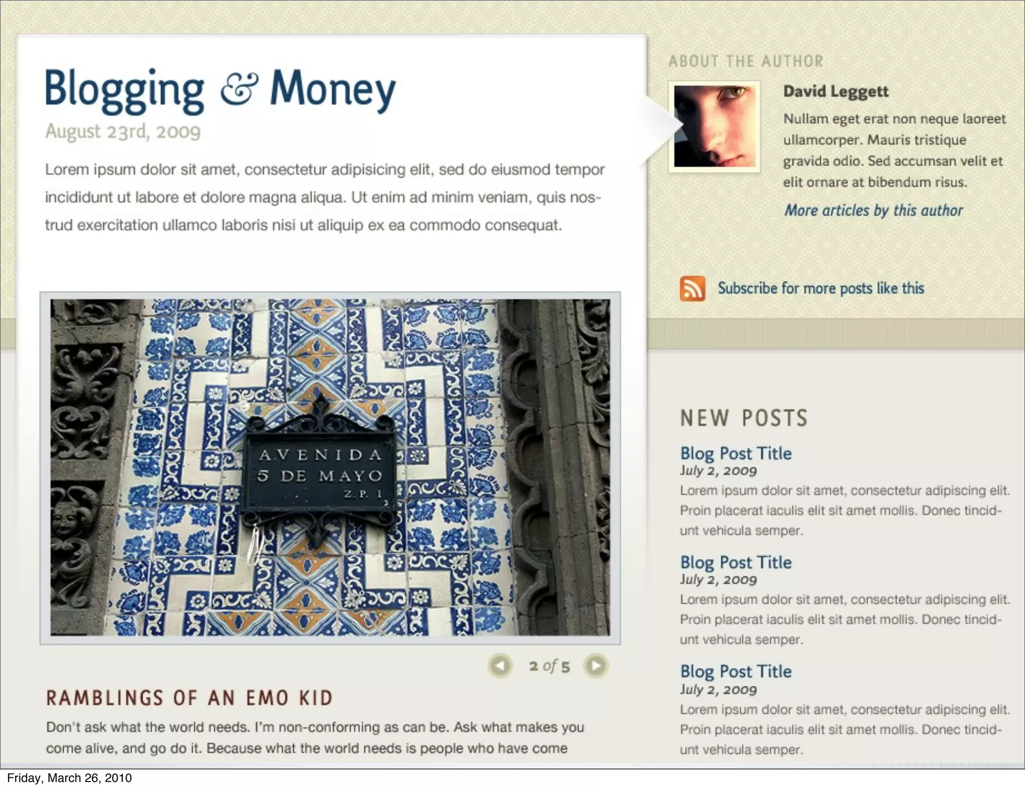 Aﬀordances
Friday, March 26, 2010
 