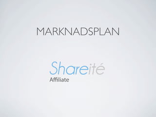 MARKNADSPLAN
 