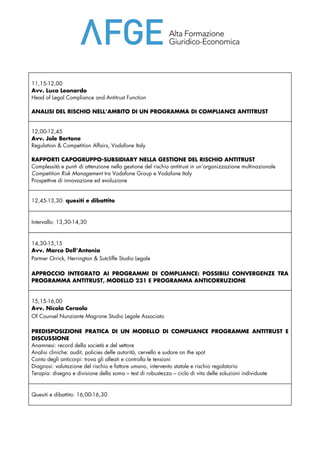 I PROGRAMMI DI COMPLIANCE ANTITRUST | PDF