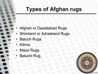 Shindand Rug Afghan Carpet | PPTX